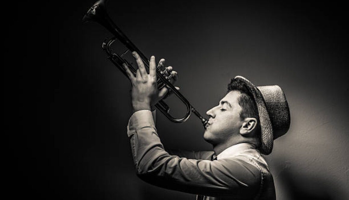 Trumpet player in a Jazz club